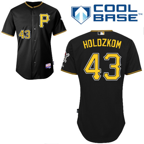 John Holdzkom #43 MLB Jersey-Pittsburgh Pirates Men's Authentic Alternate Black Cool Base Baseball Jersey